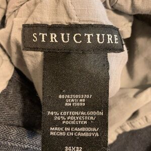 34x32 men’s black Stucture dressy casual pants.